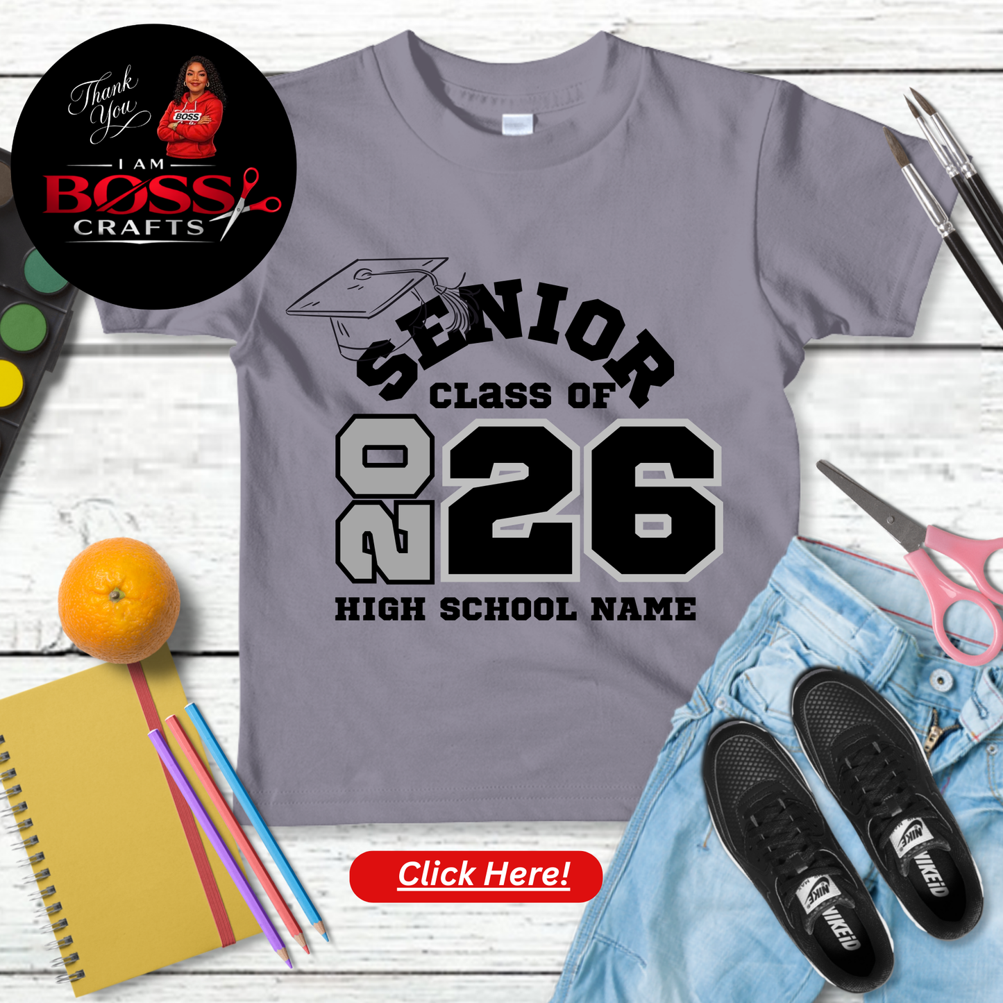 2026 Senior Canva Template – Editable Graduation Design Instant Download