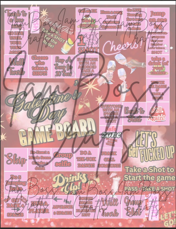 Galentine Game board