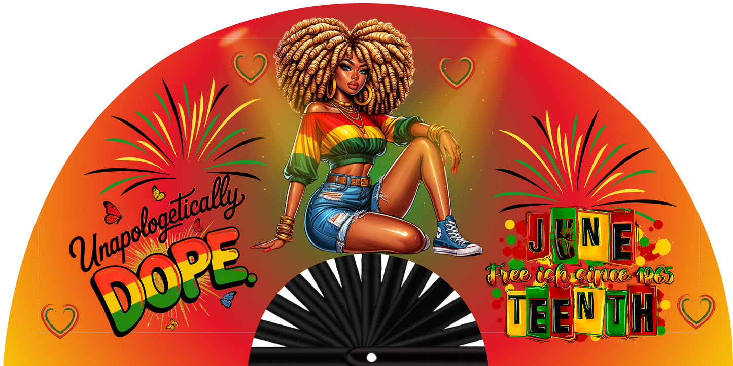 Clack Fan Template - Juneteenth - Editable in Canva