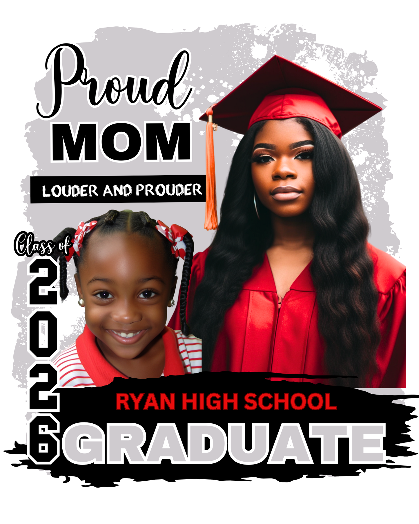 Graduation Shirt Canva Template Bundle 2026, Proud Mom Dad Senior Shirt Design, Editable Grad Family PNG Template, 3 Designs