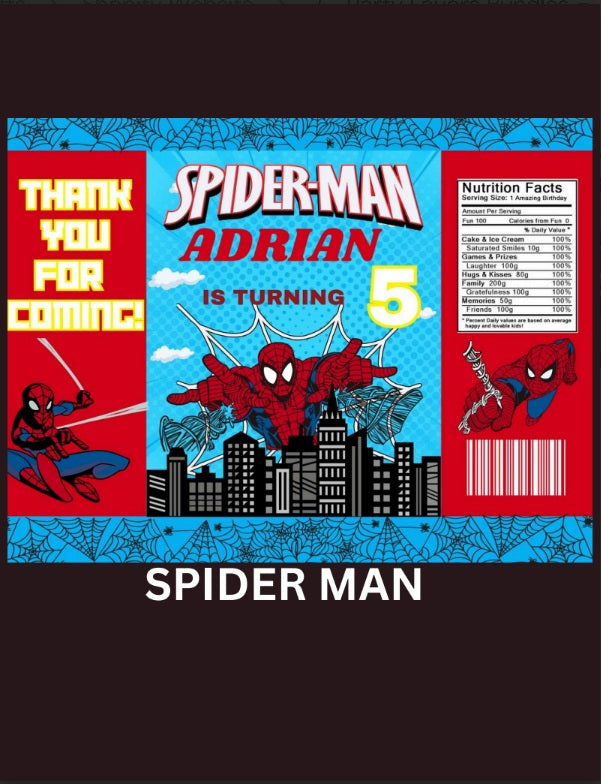 Spiderman Party Favors