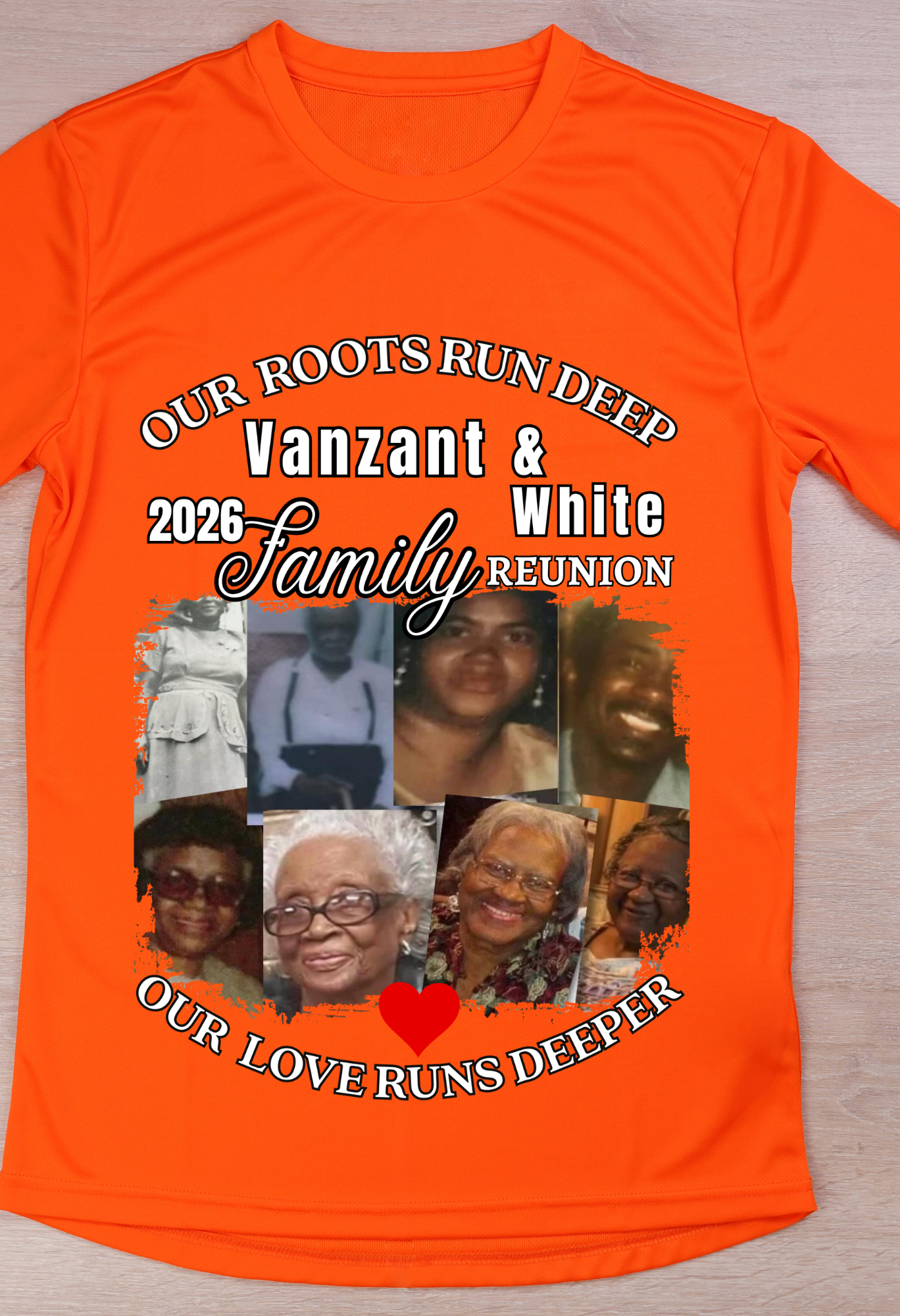 Orange - Short Sleeve TShirt (Family Reunion)