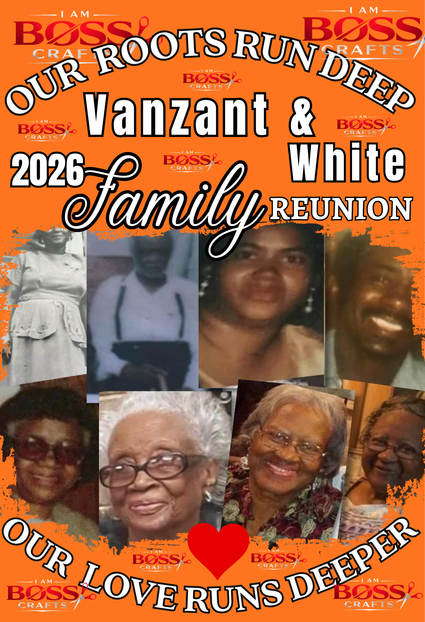 Orange - Short Sleeve TShirt (Family Reunion)