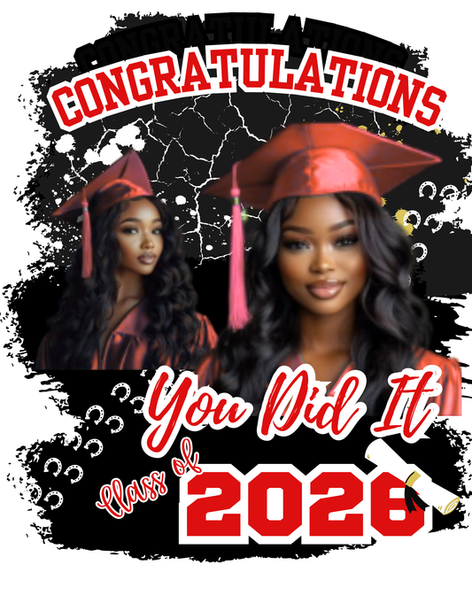 2026 Graduation Shirt Canva Template – Editable Digital Download