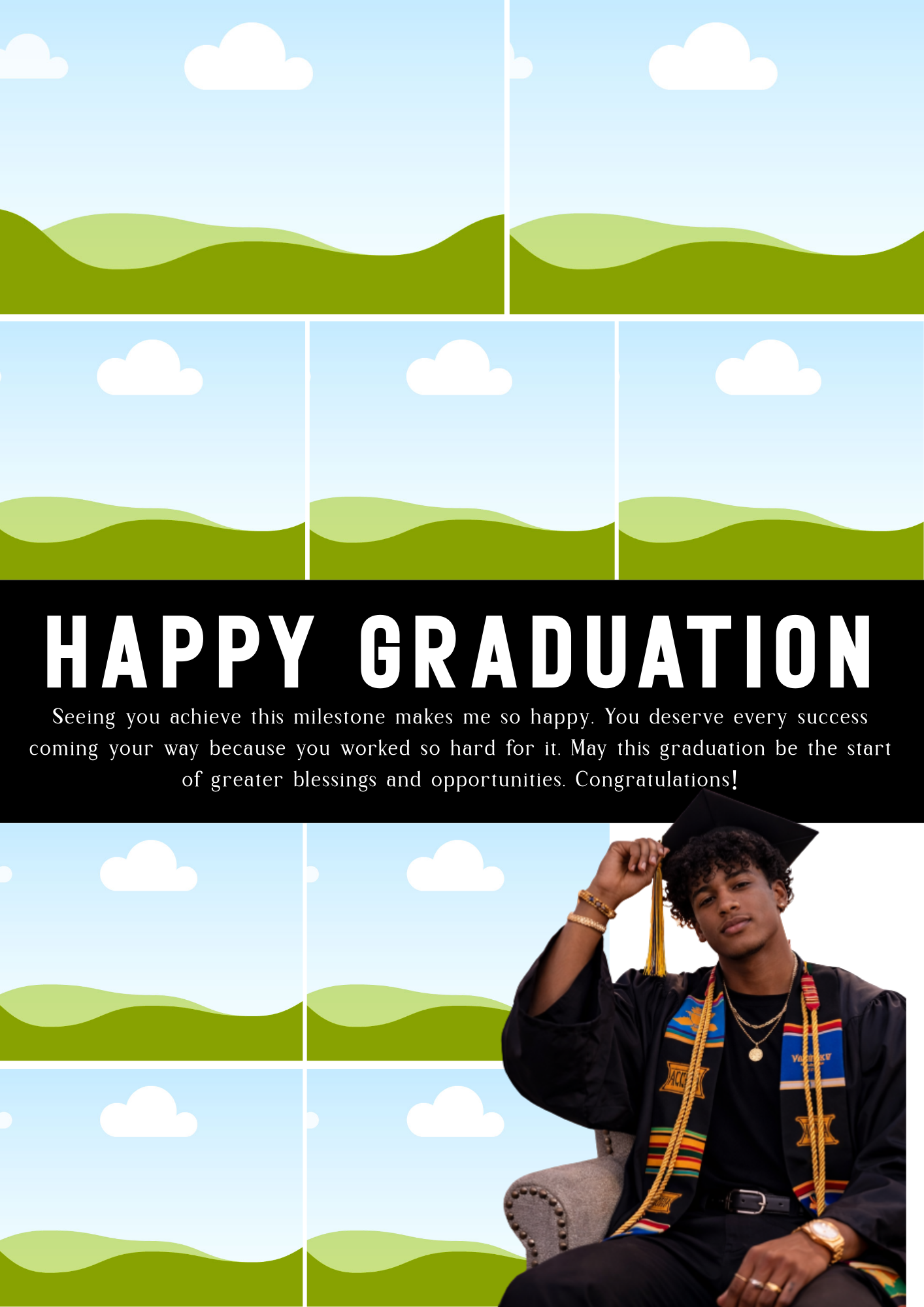 Graduation Photo Collage Canva Templates (4 Designs) – Editable Memory Board | Instant Download