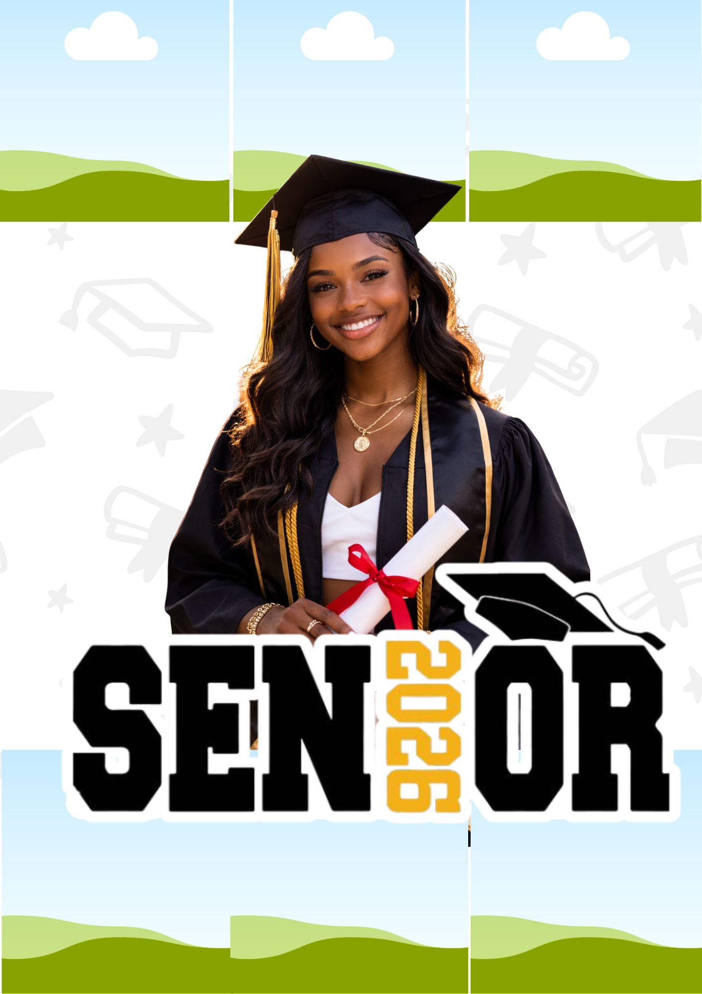 Graduation Photo Collage Canva Templates (4 Designs) – Editable Memory Board | Instant Download