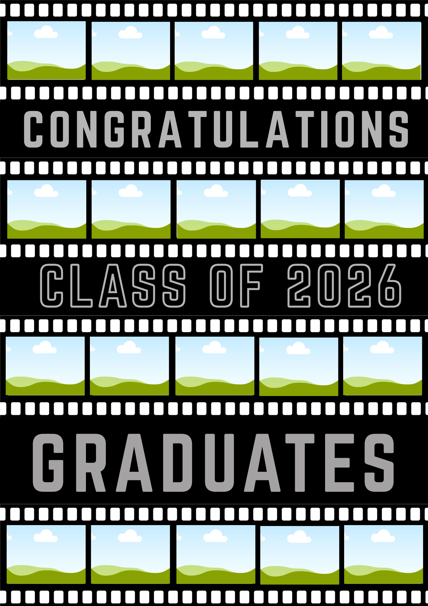 Graduation Photo Collage Canva Templates (4 Designs) – Editable Memory Board | Instant Download