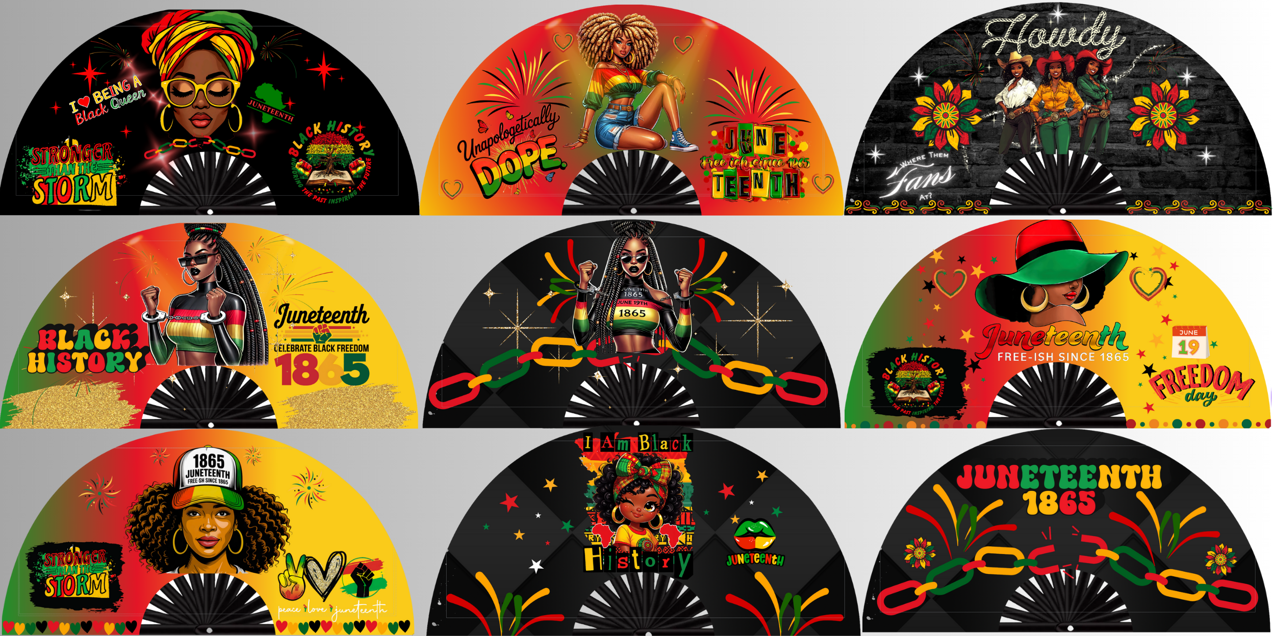 Clack Fan Template - Juneteenth - Editable in Canva – I Am Boss Crafts