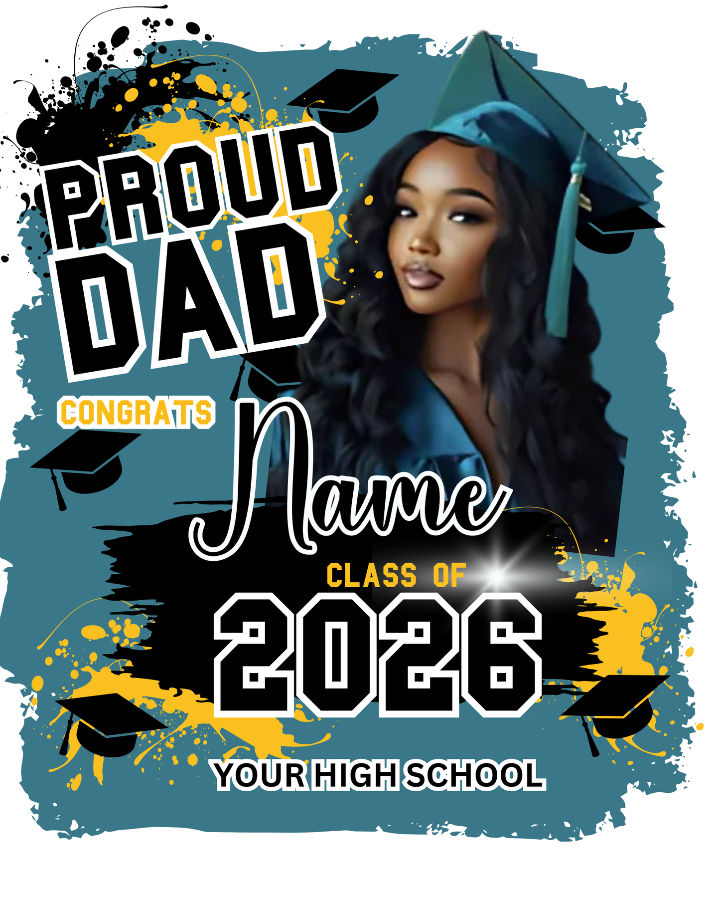 Graduation Shirt Canva Template Bundle 2026, Proud Mom Dad Senior Shirt Design, Editable Grad Family PNG Template, 3 Designs